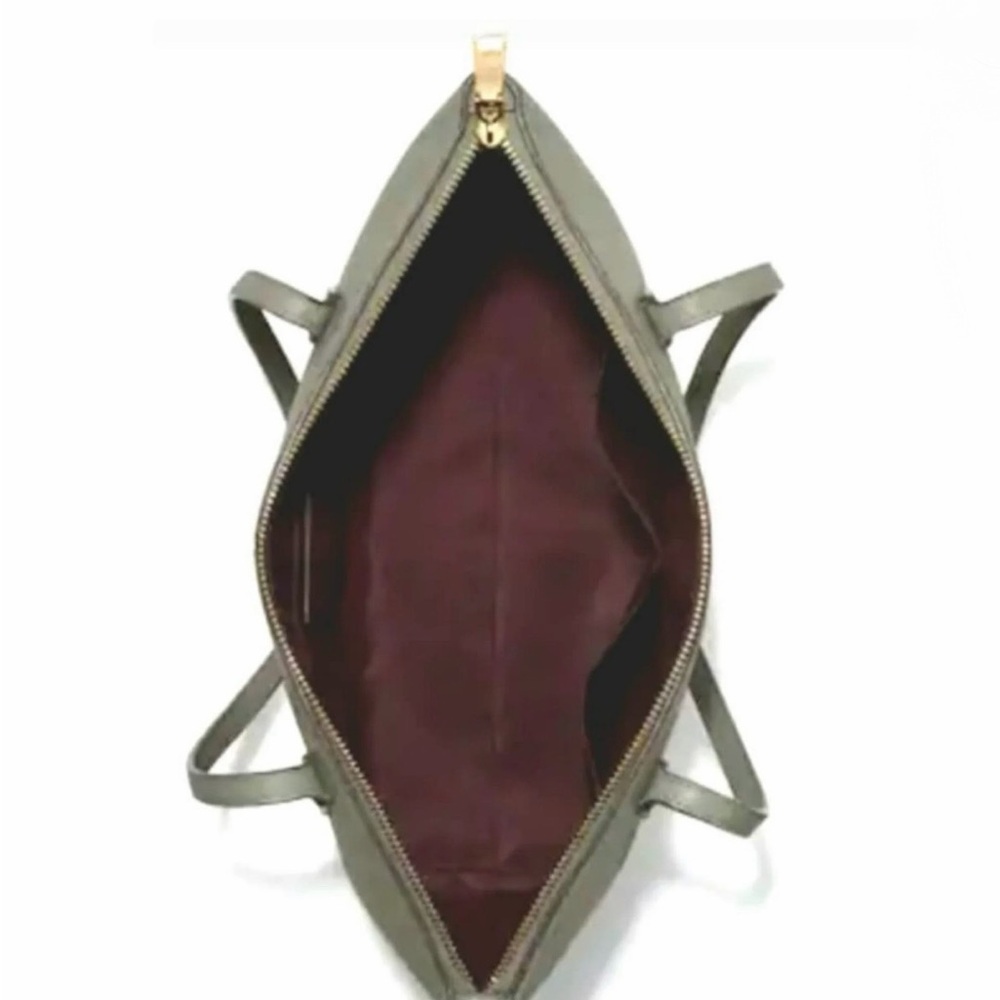 Coach Top Zip tote bag in green with wallet and bunny charm - Picture 8 of 15